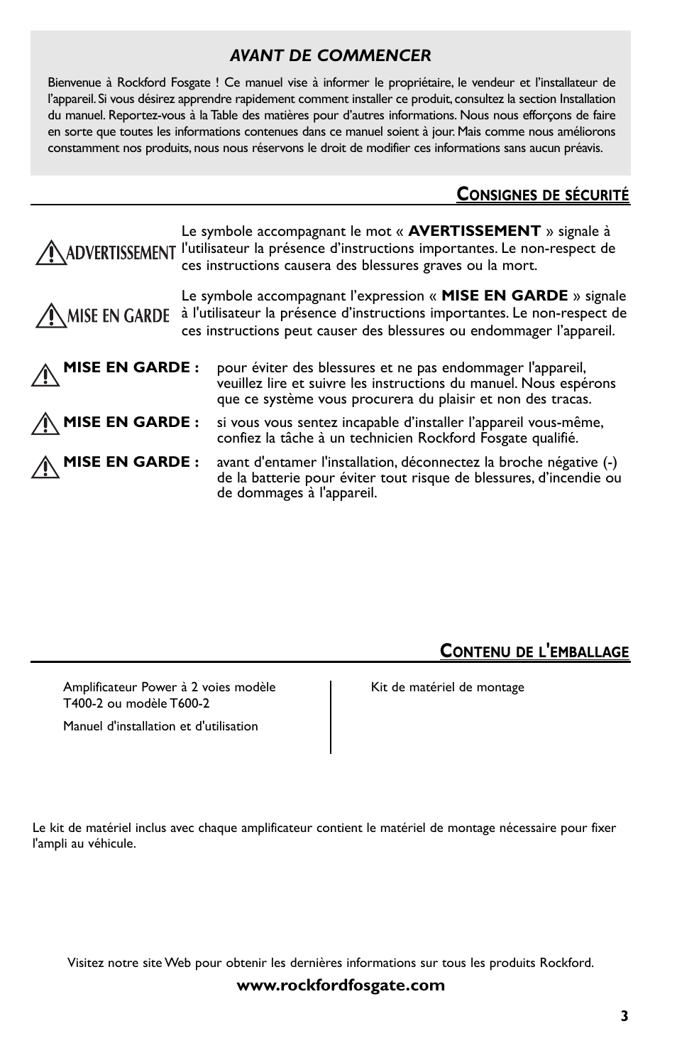 Rockford Fosgate T600-2 User Manual | Page 13 / 52