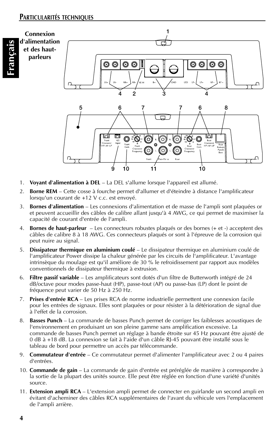 Fran çais | Rockford Fosgate 550X User Manual | Page 16 / 64
