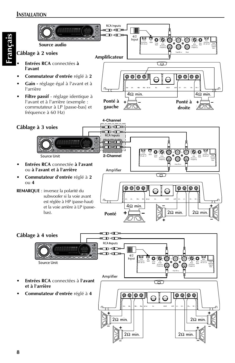 Fran çais | Rockford Fosgate 550X User Manual | Page 20 / 64