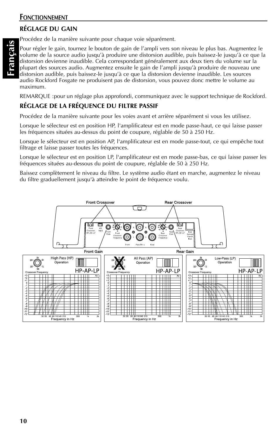 Fran çais | Rockford Fosgate 550X User Manual | Page 22 / 64