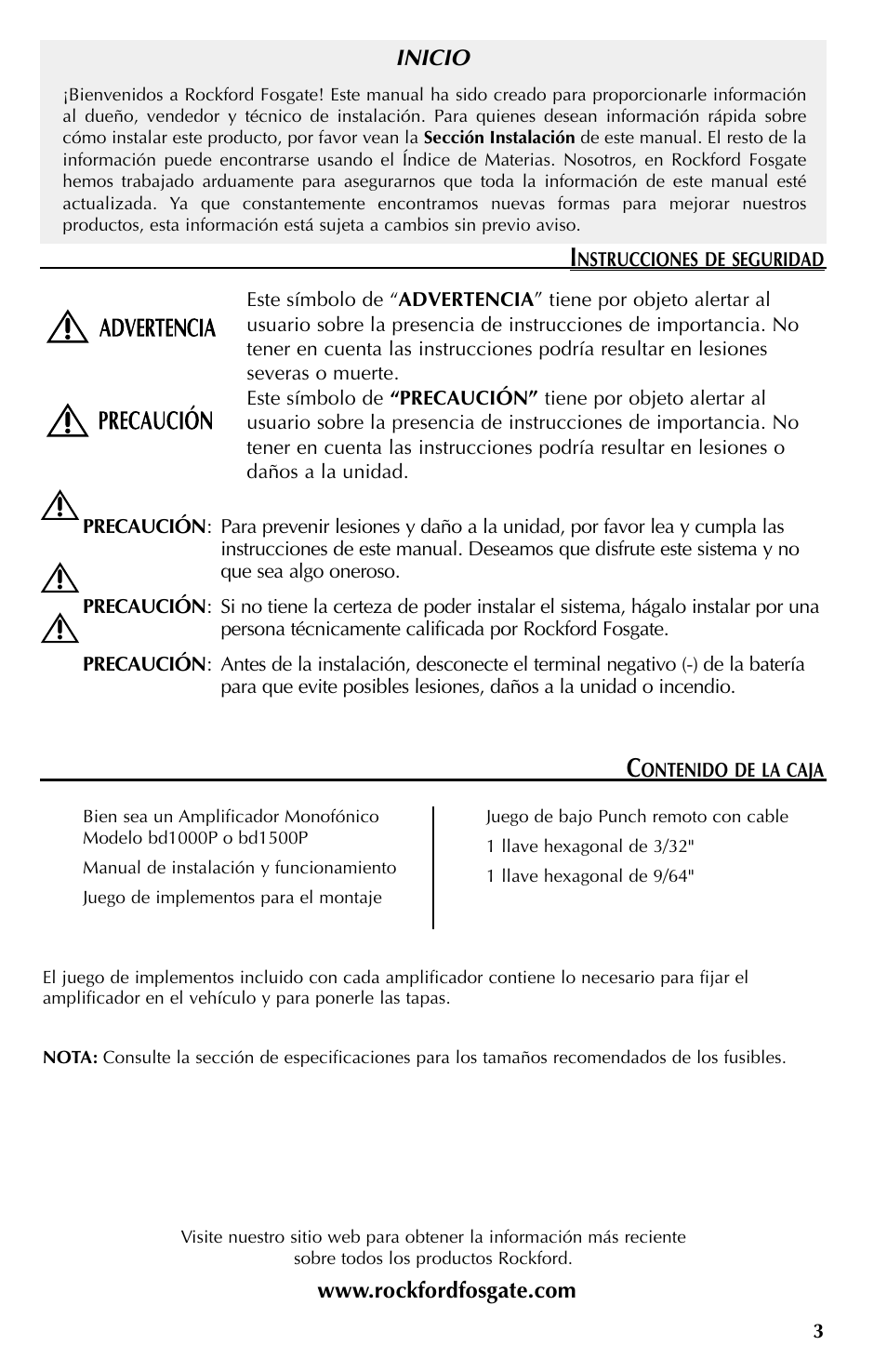 Rockford Fosgate Mono Amplifiers User Manual | Page 15 / 28