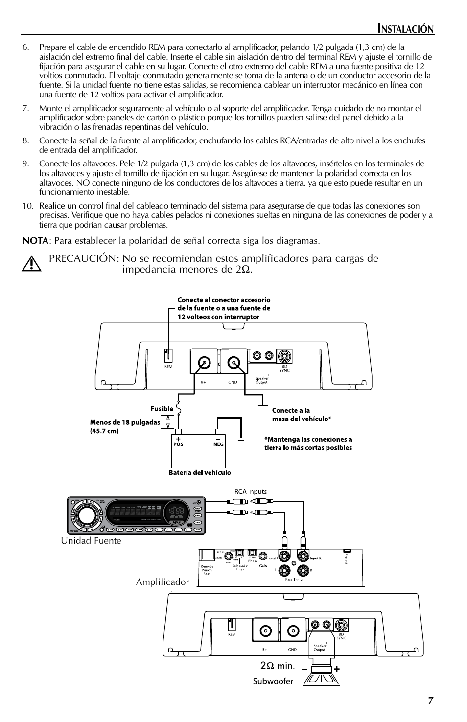 Rockford Fosgate Mono Amplifiers User Manual | Page 19 / 28