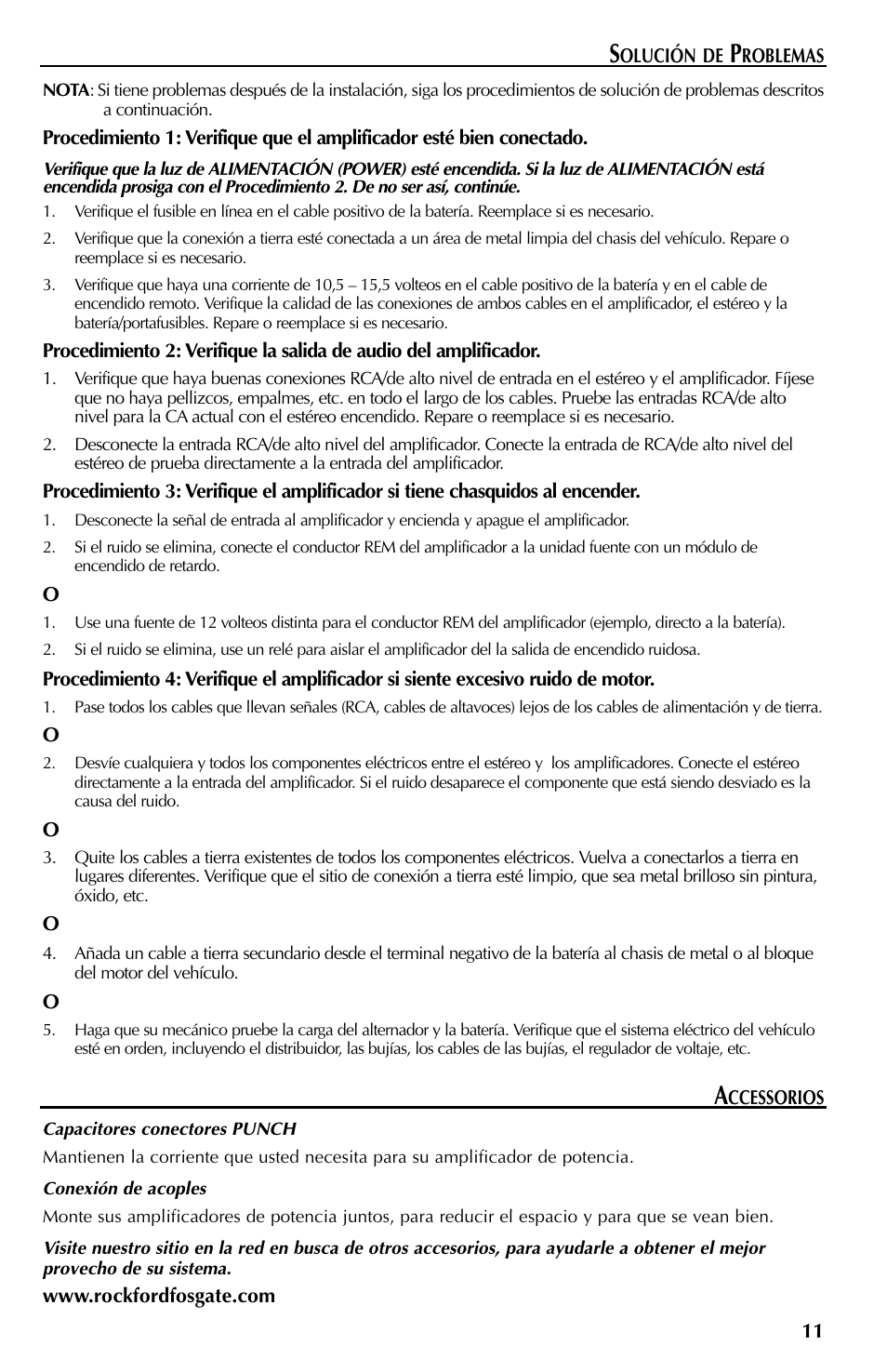 Rockford Fosgate Mono Amplifiers User Manual | Page 23 / 28