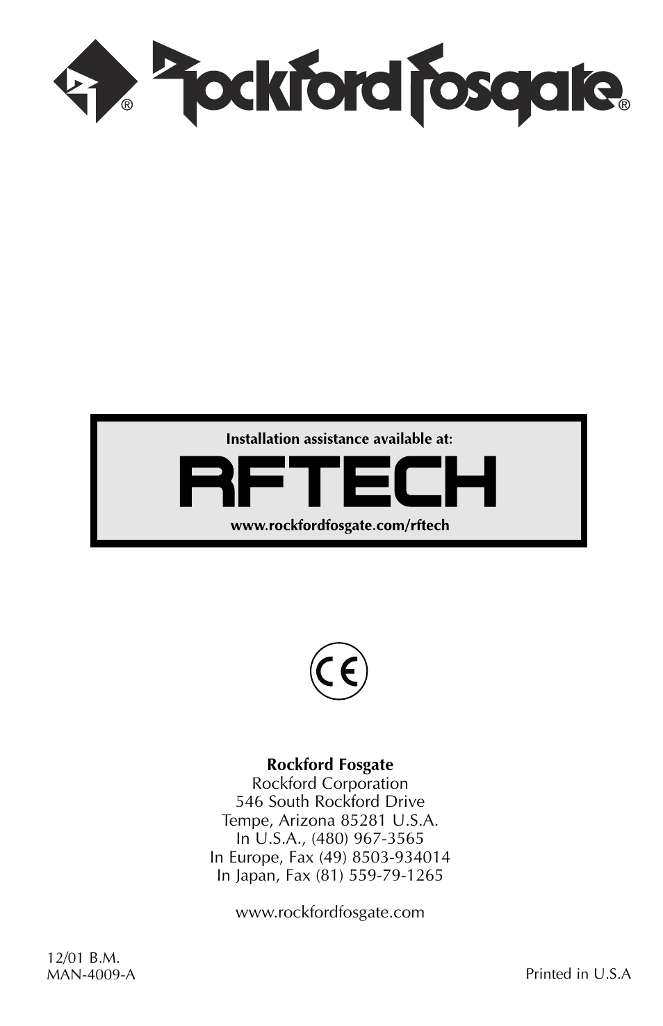 Rockford Fosgate Mono Amplifiers User Manual | Page 28 / 28