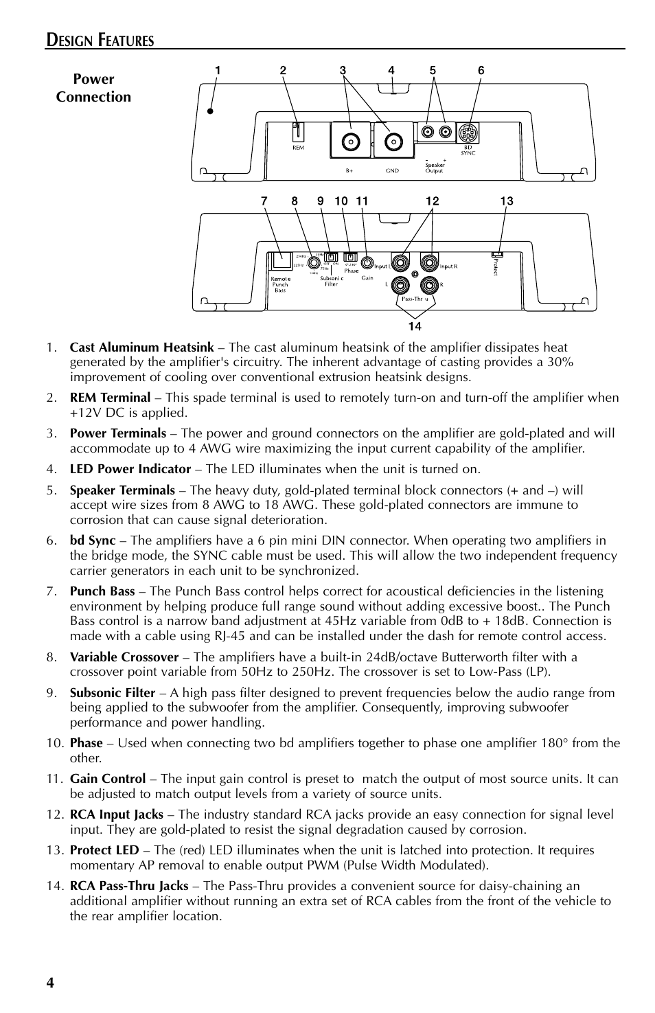 Rockford Fosgate Mono Amplifiers User Manual | Page 4 / 28