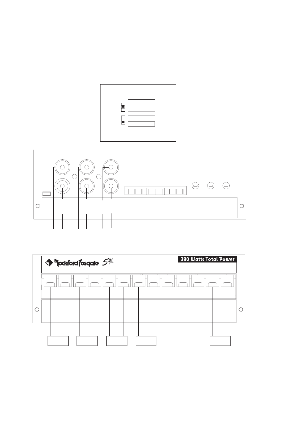 390 watts total power, Ab b c | Rockford Fosgate 5.3x User Manual | Page 22 / 52