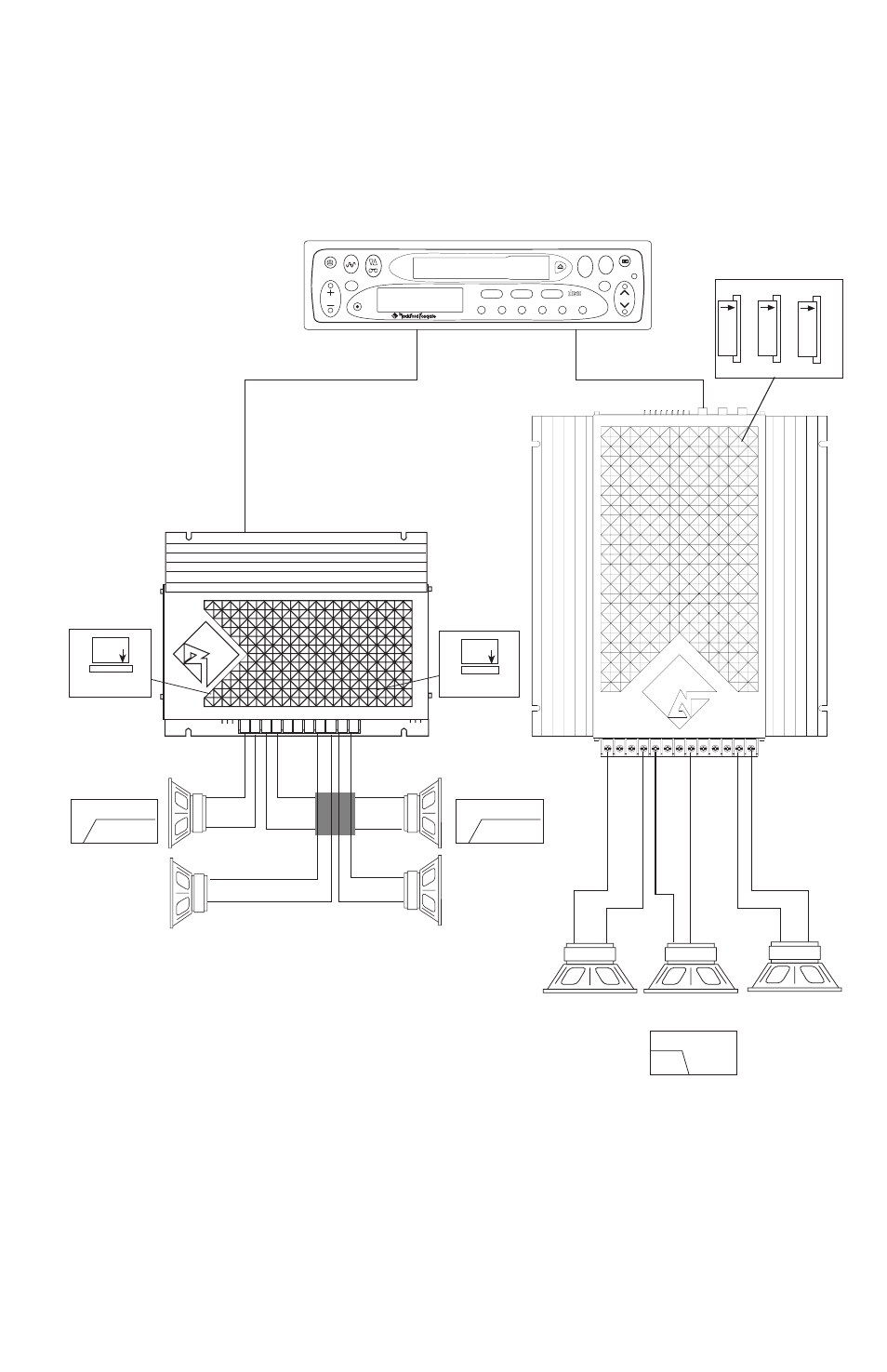 350 watt system (rated @ 4 ohms), Front, Front rear rear | Compact digital audio | Rockford Fosgate 5.3x User Manual | Page 33 / 52