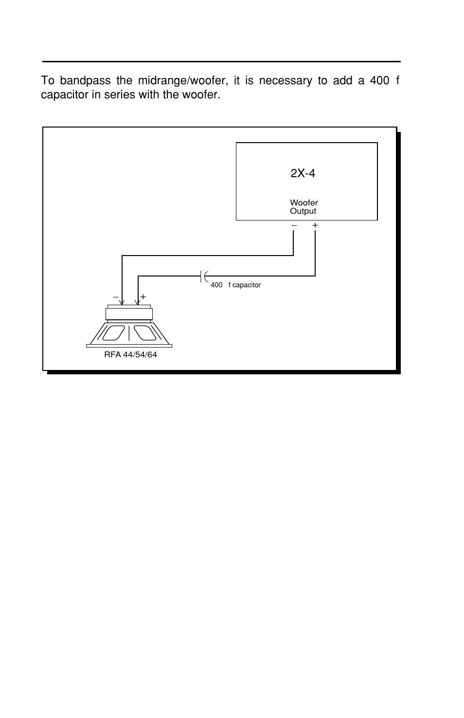 Bandpassing the woofer, 11 2x-4 | Rockford Fosgate RFA-414 User Manual | Page 14 / 16