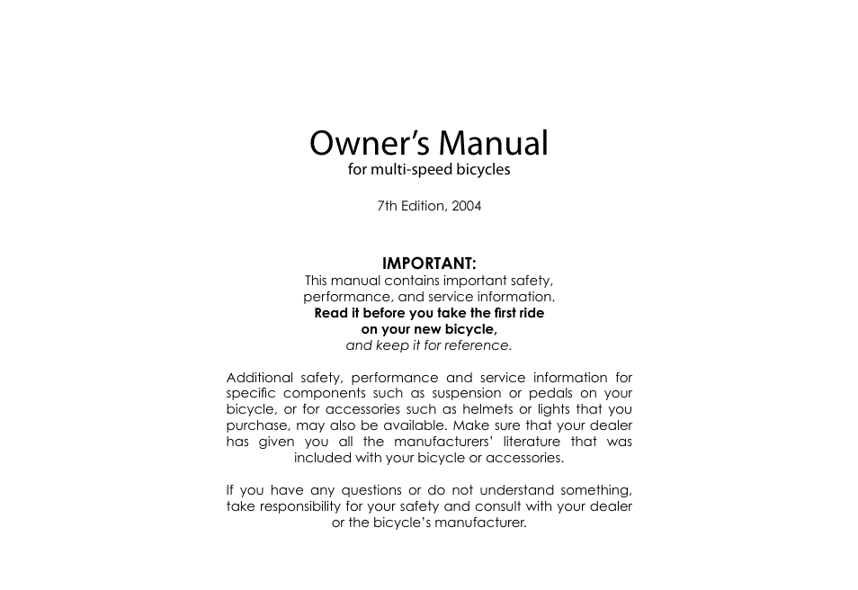 Raleigh None User Manual | 32 pages