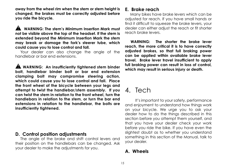 Tech | Raleigh None User Manual | Page 15 / 32