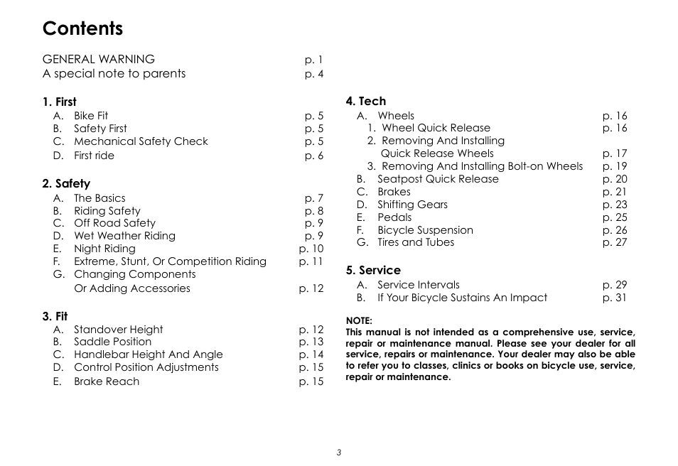 Raleigh None User Manual | Page 3 / 32