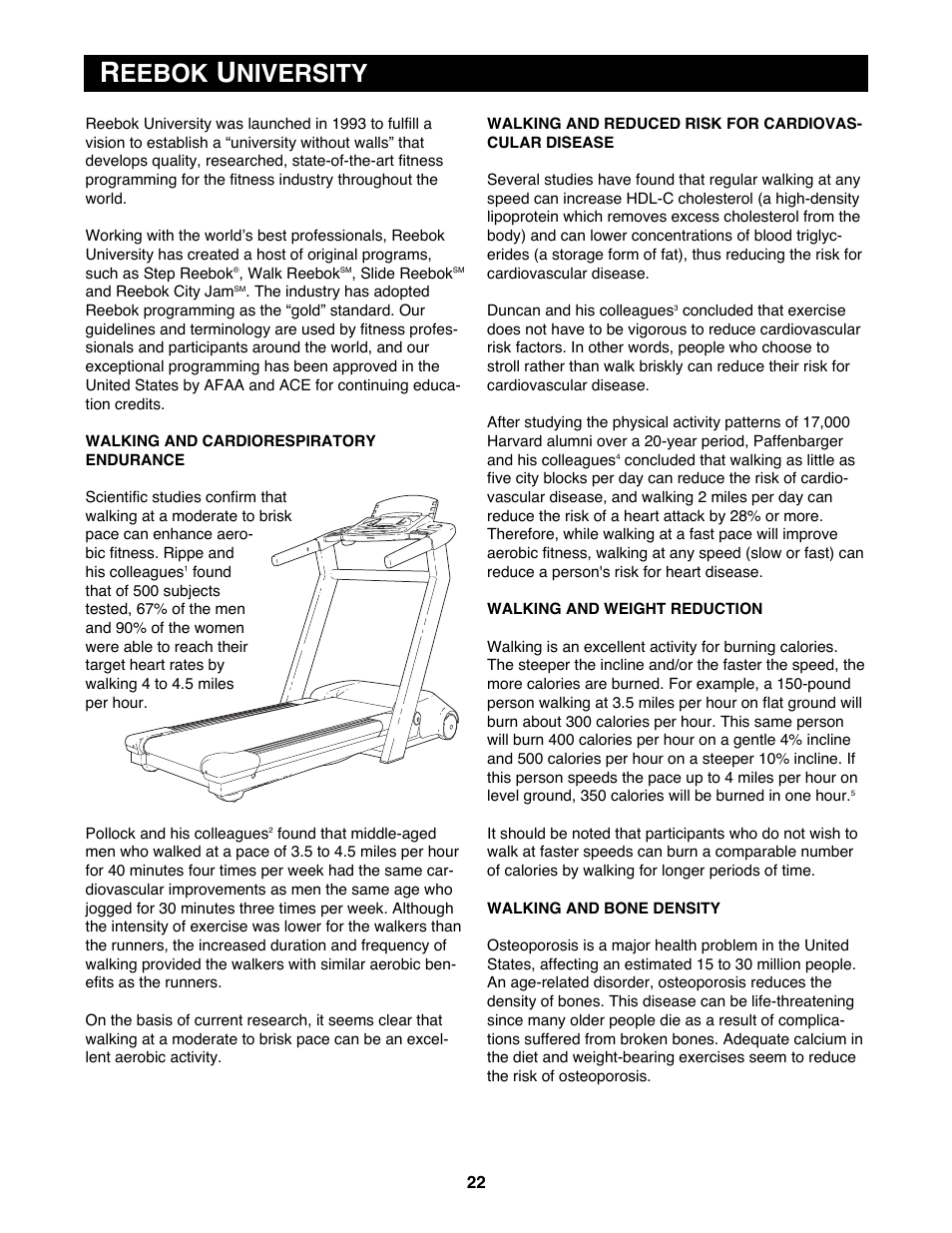 Eebok, Niversity | Reebok Fitness RBTL15981 User Manual | Page 22 / 30