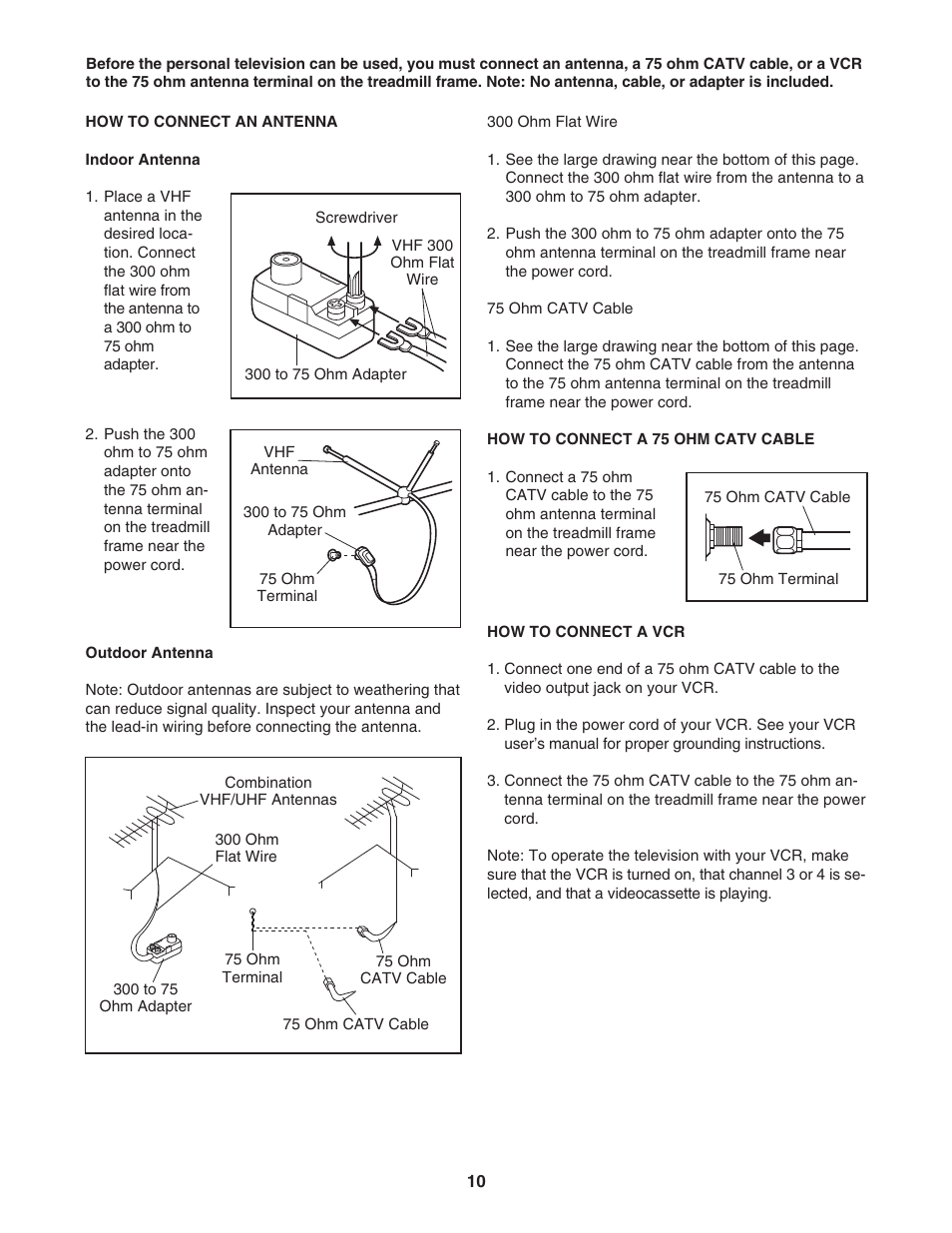 Reebok Fitness VISTA 8500 RBTL09906.0 User Manual | Page 10 / 36