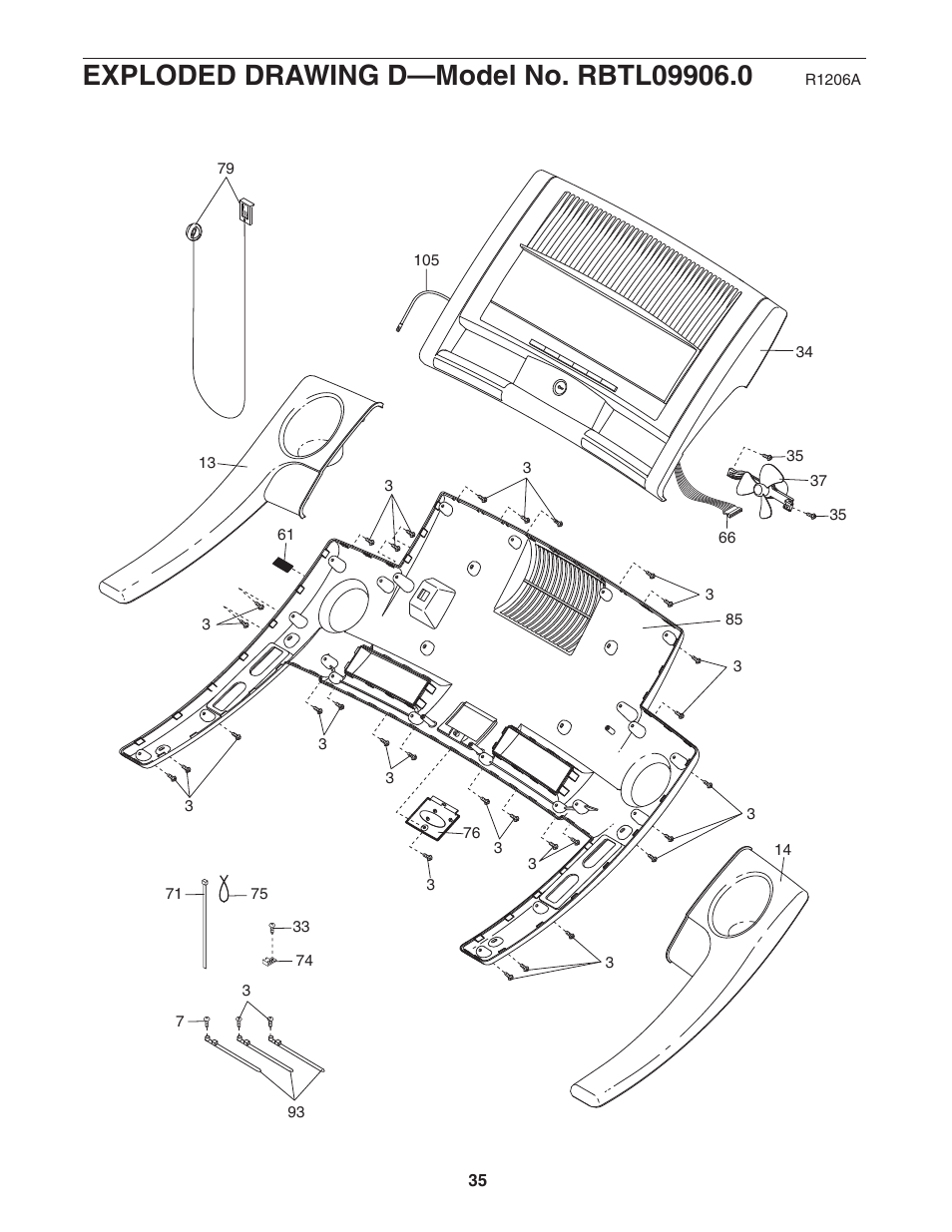 Reebok Fitness VISTA 8500 RBTL09906.0 User Manual | Page 35 / 36