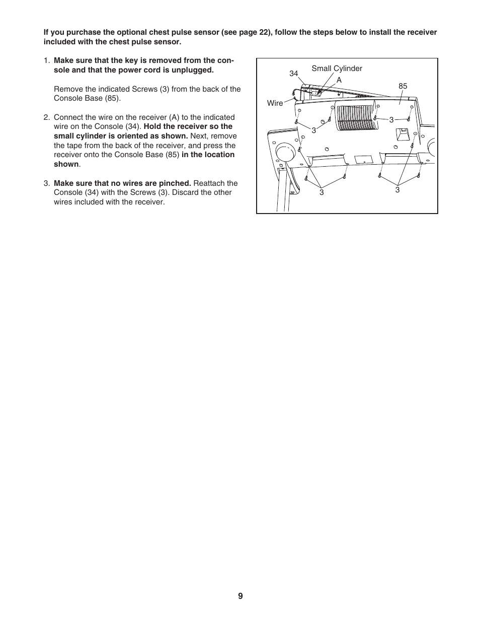 Reebok Fitness VISTA 8500 RBTL09906.0 User Manual | Page 9 / 36