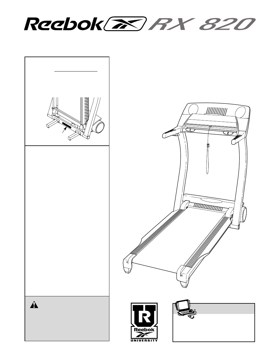 Reebok Fitness RX 820 RBTL69920 User Manual | 31 pages