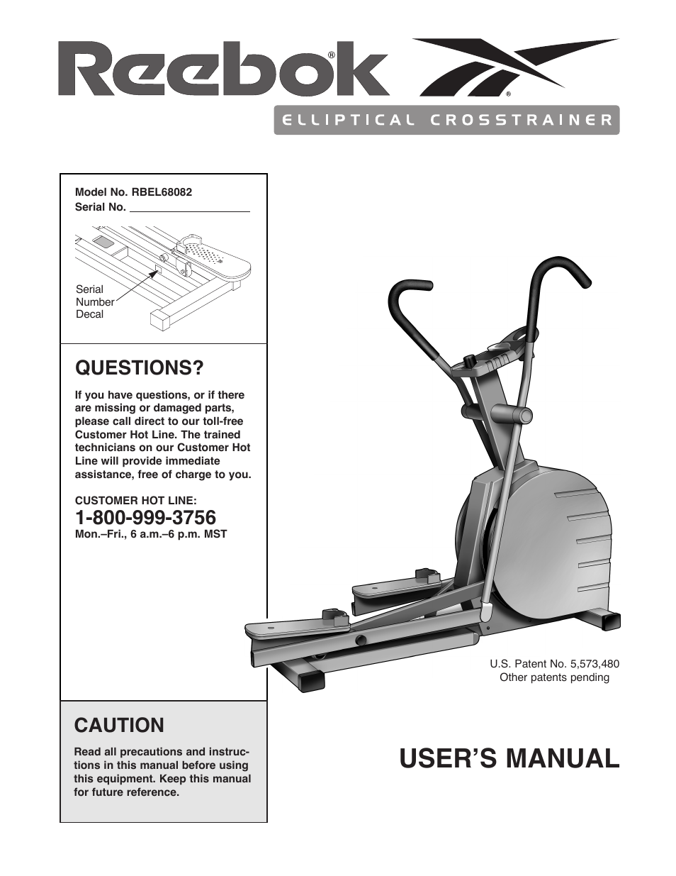 Reebok Fitness RBEL68082 User Manual | 16 pages