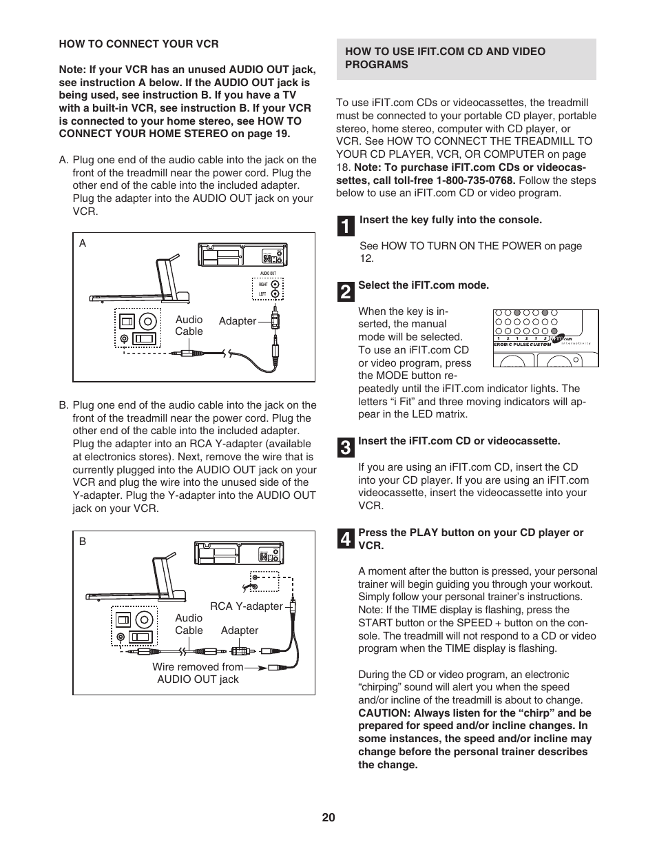 Reebok Fitness V1500 RBTL11830 User Manual | Page 20 / 34