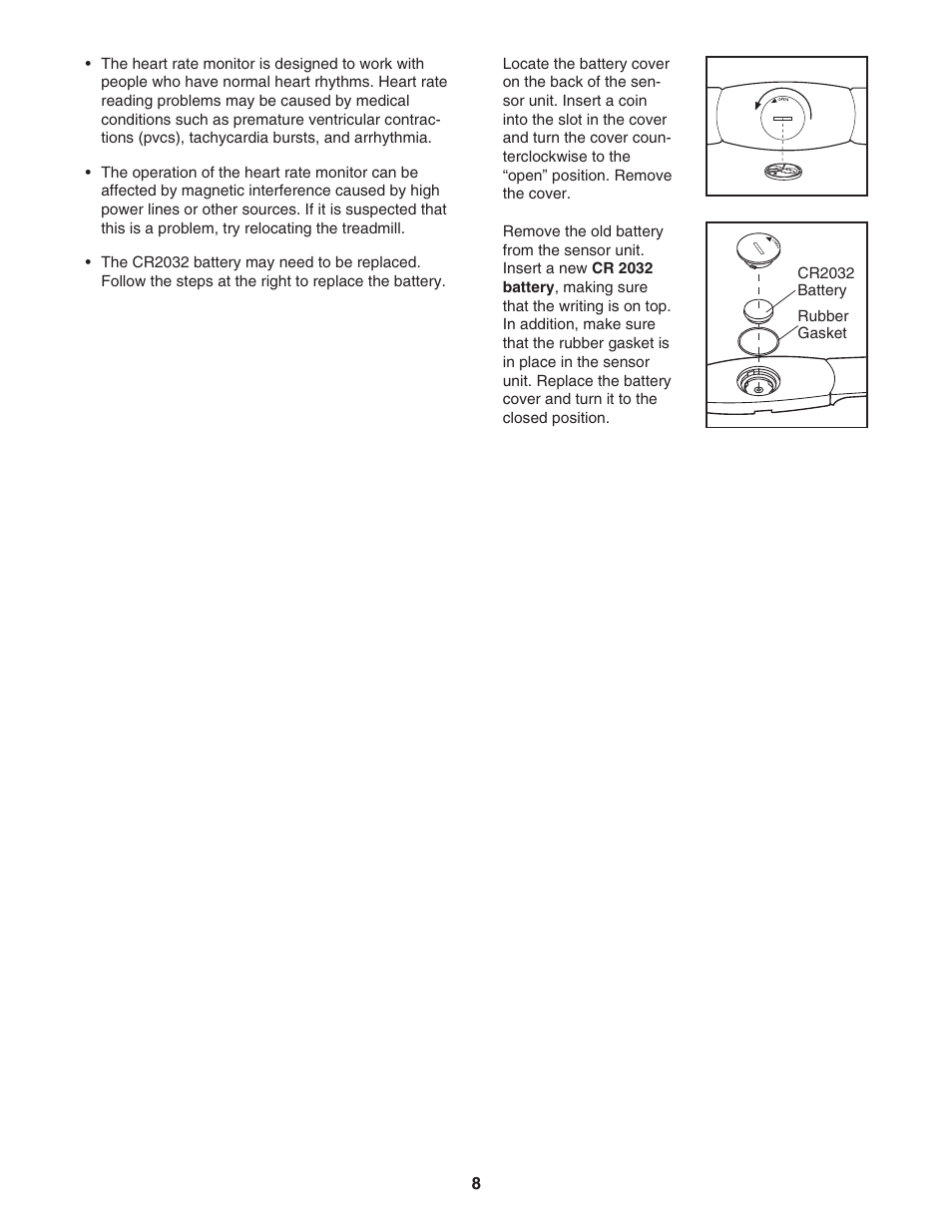 Reebok Fitness V1500 RBTL11830 User Manual | Page 8 / 34