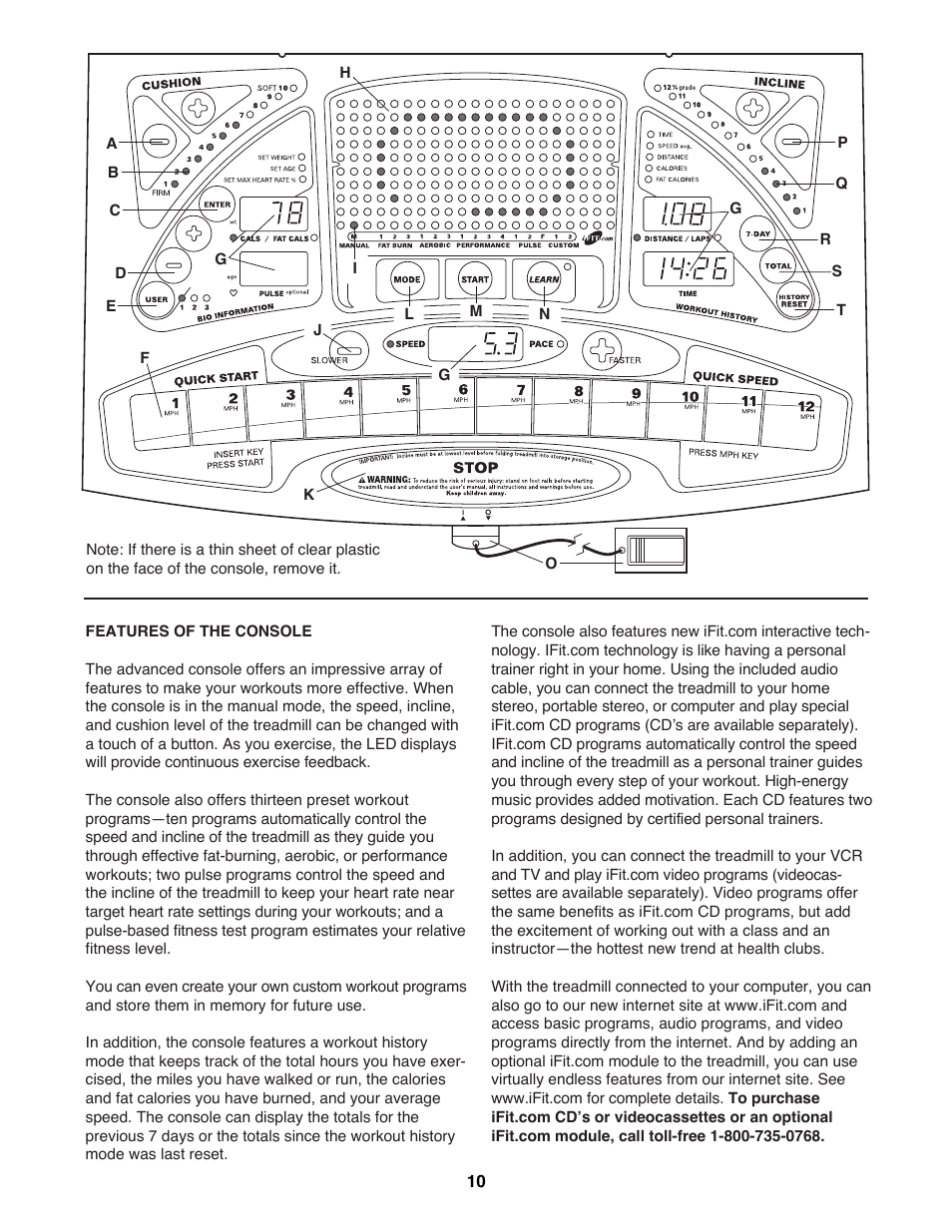 Reebok Fitness RBTL19990 User Manual | Page 10 / 38