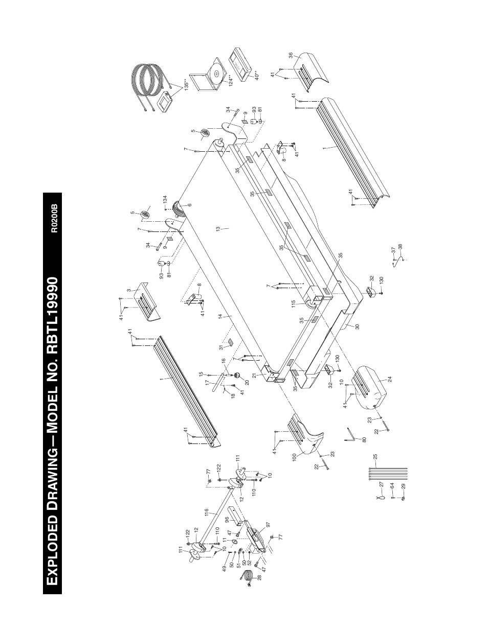 Xploded, Ra wing, Odel | R0200b | Reebok Fitness RBTL19990 User Manual | Page 36 / 38