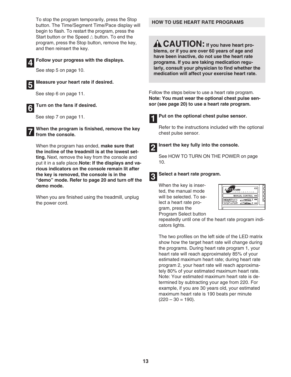 Reebok Fitness RX 6200 treadmill RCTL12920 User Manual | Page 13 / 34