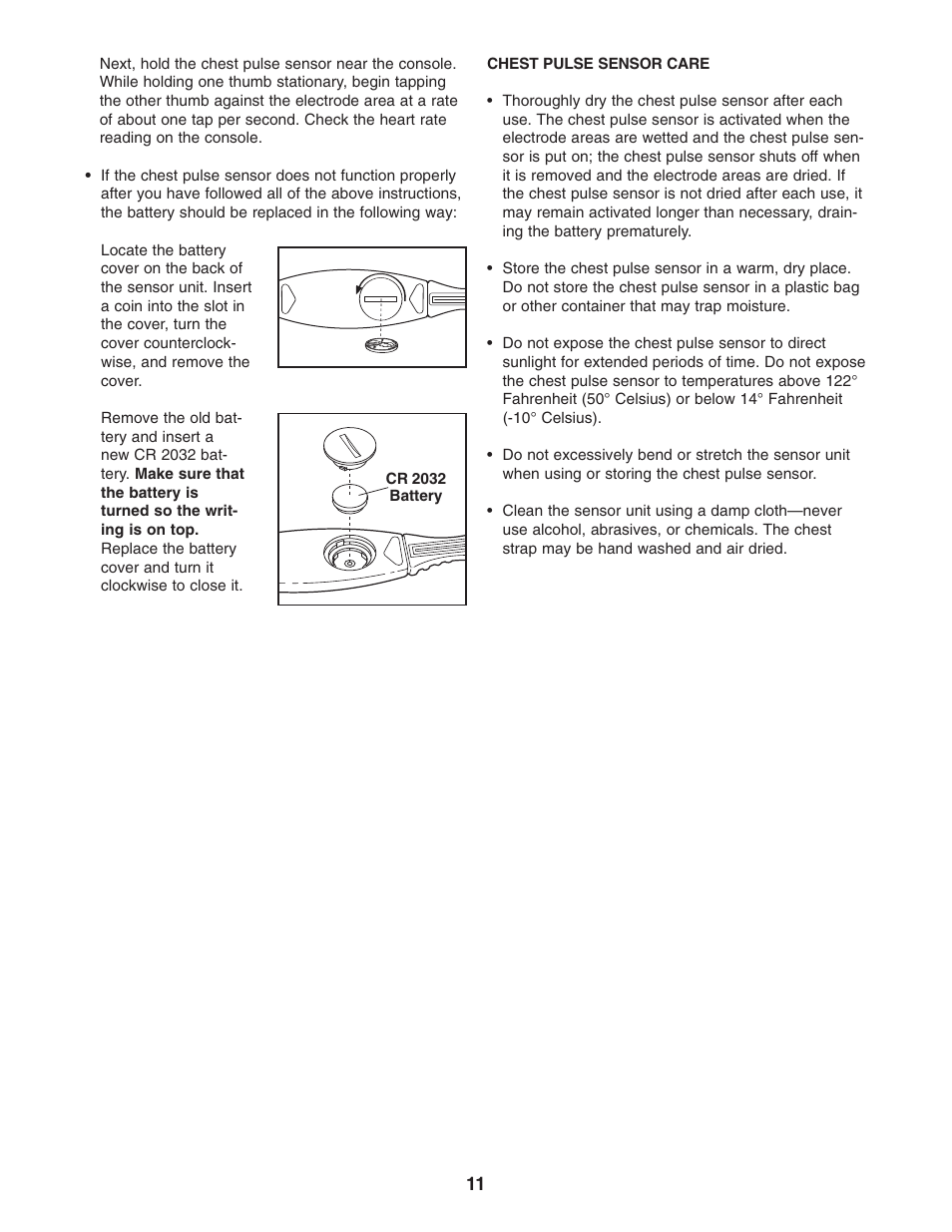Reebok Fitness RL 725 elliptical exerciser RBCCEL79022 User Manual | Page 11 / 32