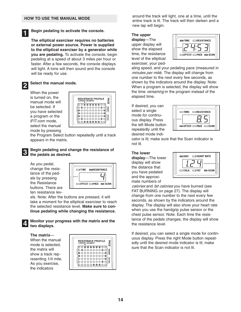 Reebok Fitness RL 725 elliptical exerciser RBCCEL79022 User Manual | Page 14 / 32