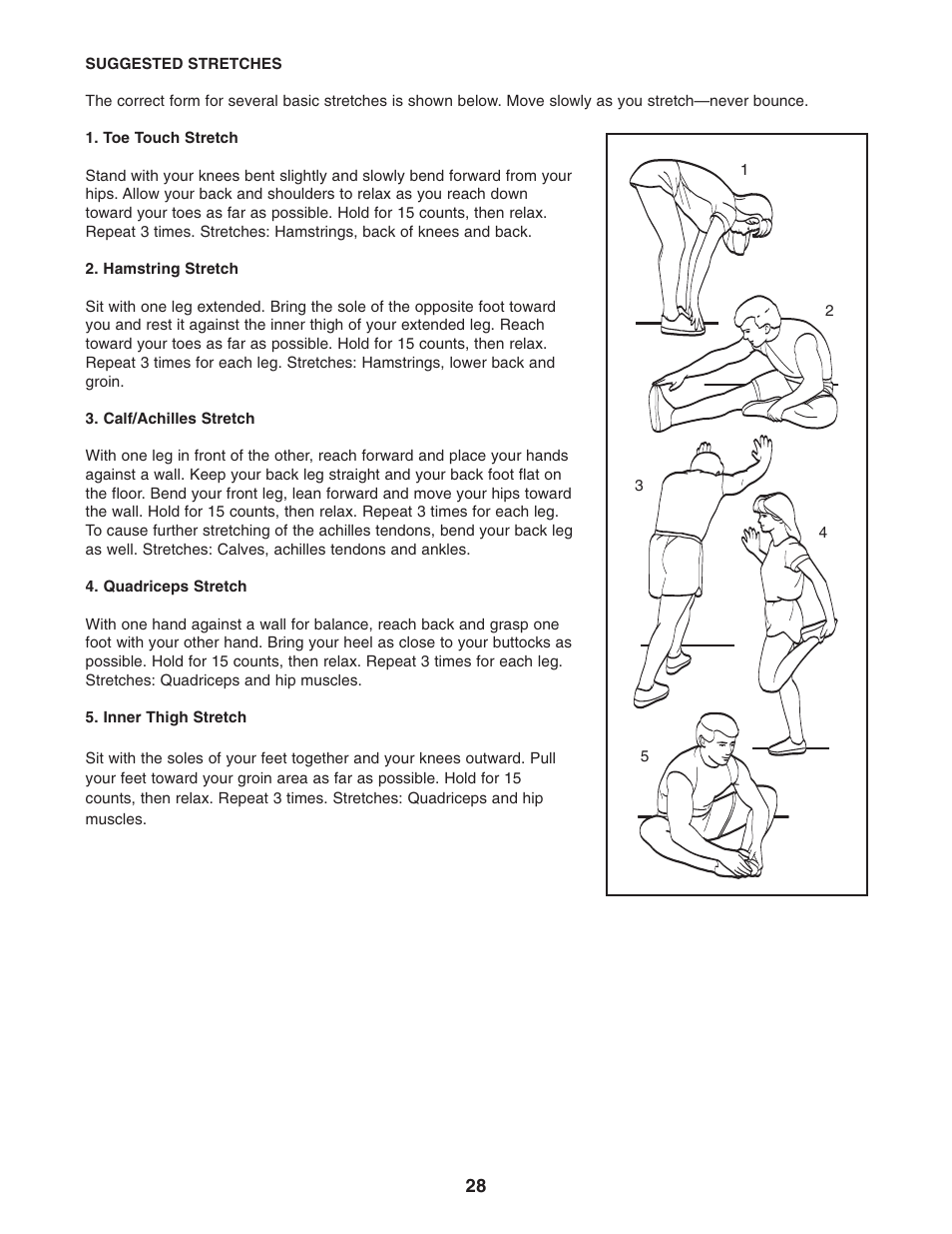 Reebok Fitness RL 725 elliptical exerciser RBCCEL79022 User Manual | Page 28 / 32