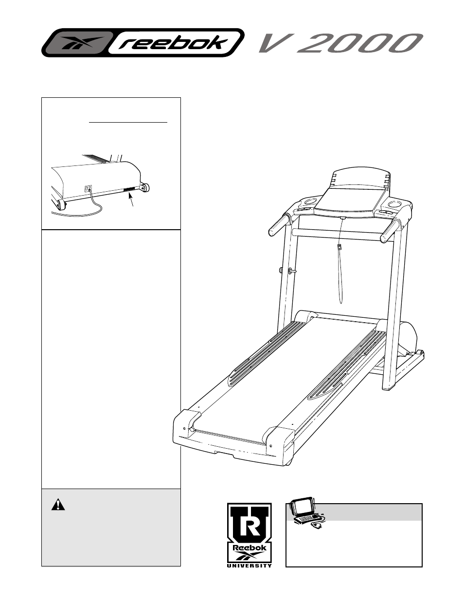 Reebok Fitness V 2000 RBTL13910 User Manual | 38 pages