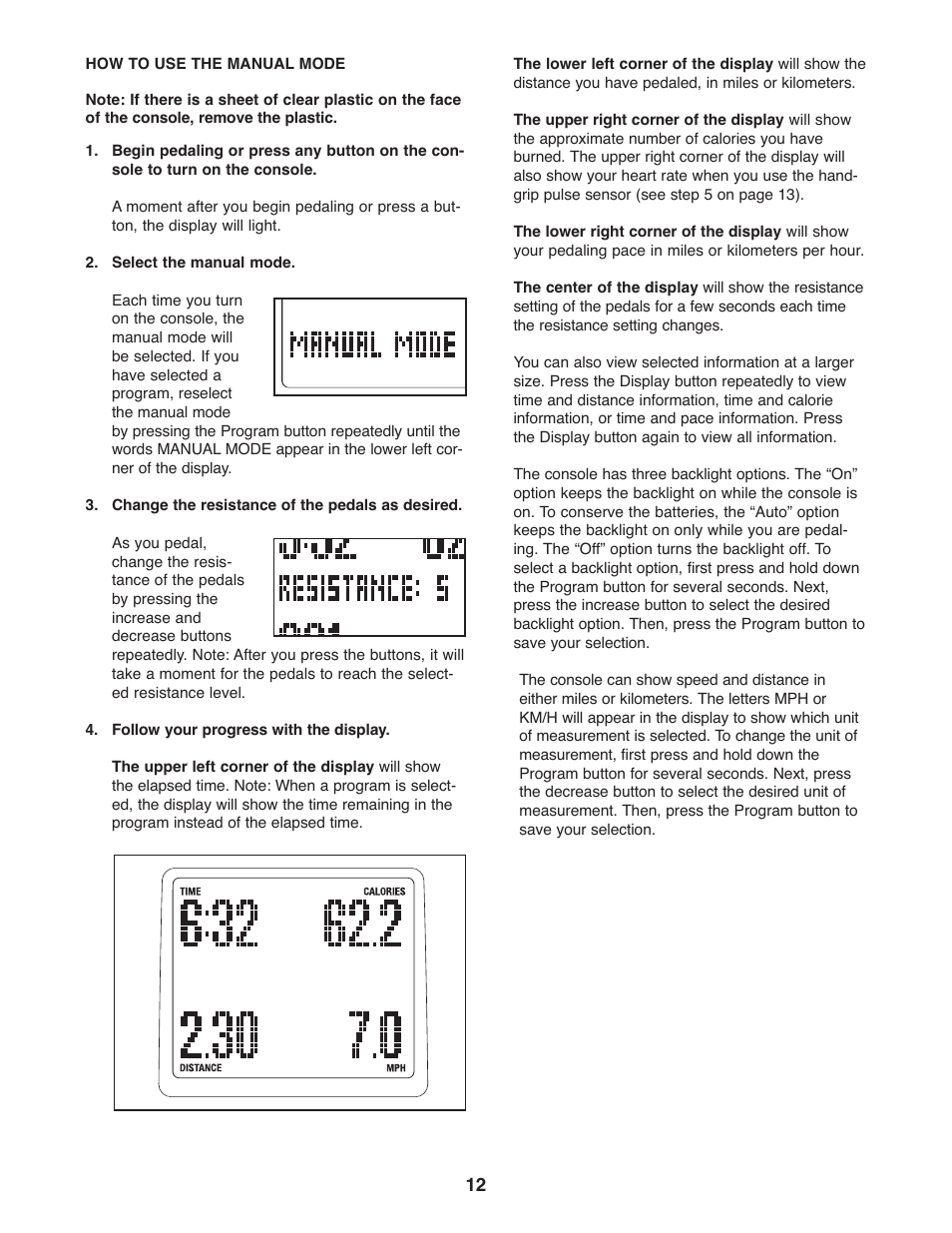 Reebok Fitness RB 310 30711.0 User Manual | Page 12 / 24