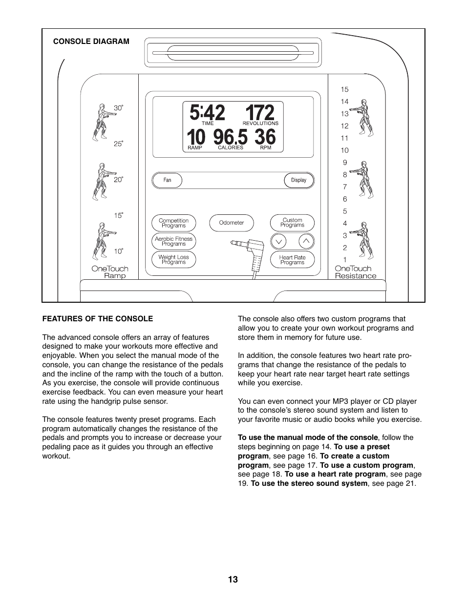 Reebok Fitness 1000 ZX RBEL9906.2 User Manual | Page 13 / 28