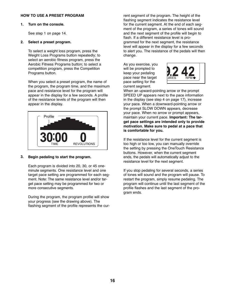 Reebok Fitness 1000 ZX RBEL9906.2 User Manual | Page 16 / 28