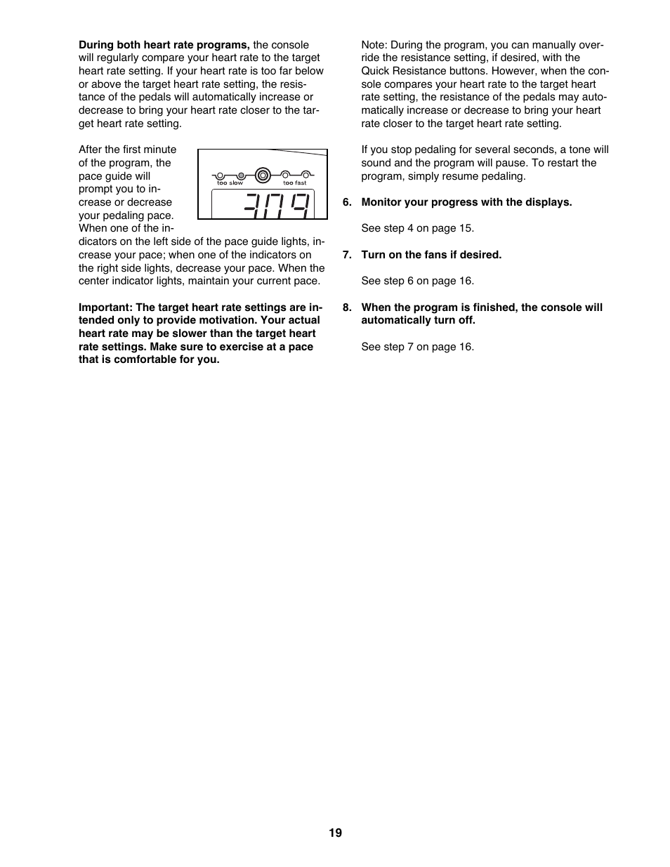 Reebok Fitness RL 1500 RBEL4255.1 User Manual | Page 19 / 28