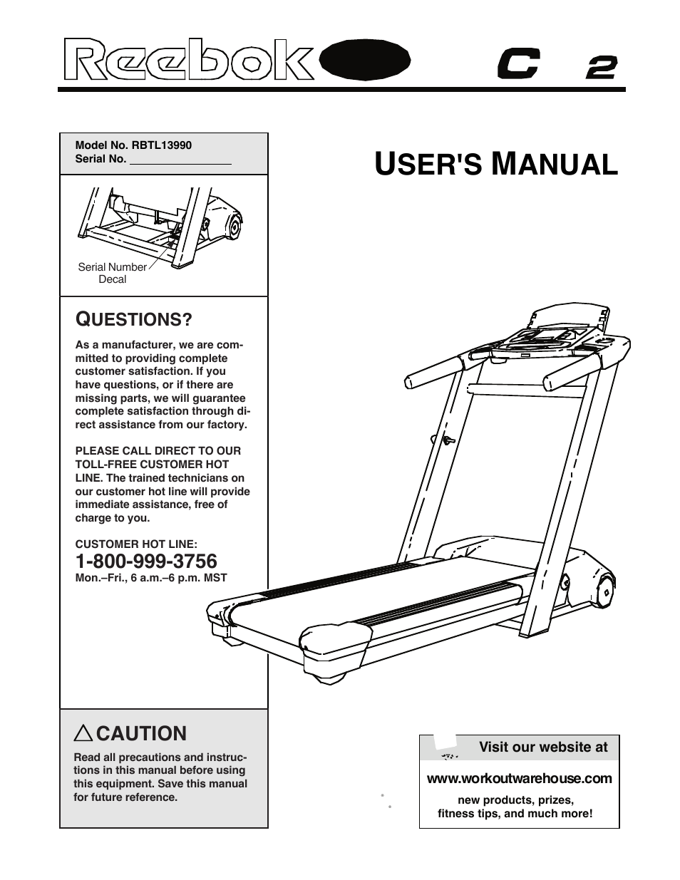 Reebok Fitness RBTL13990 User Manual | 34 pages