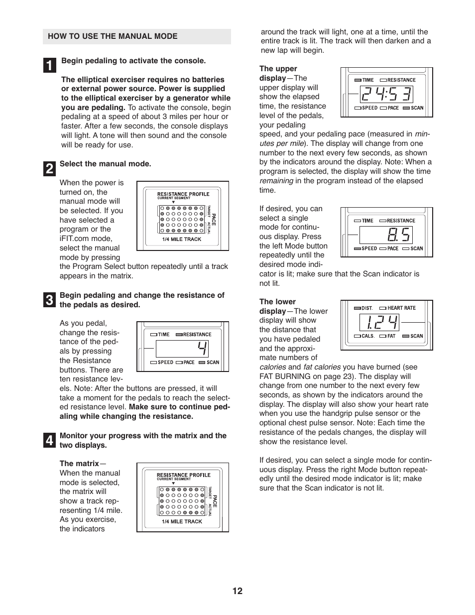 Reebok Fitness RL 525 RBCCEL79021 User Manual | Page 12 / 28