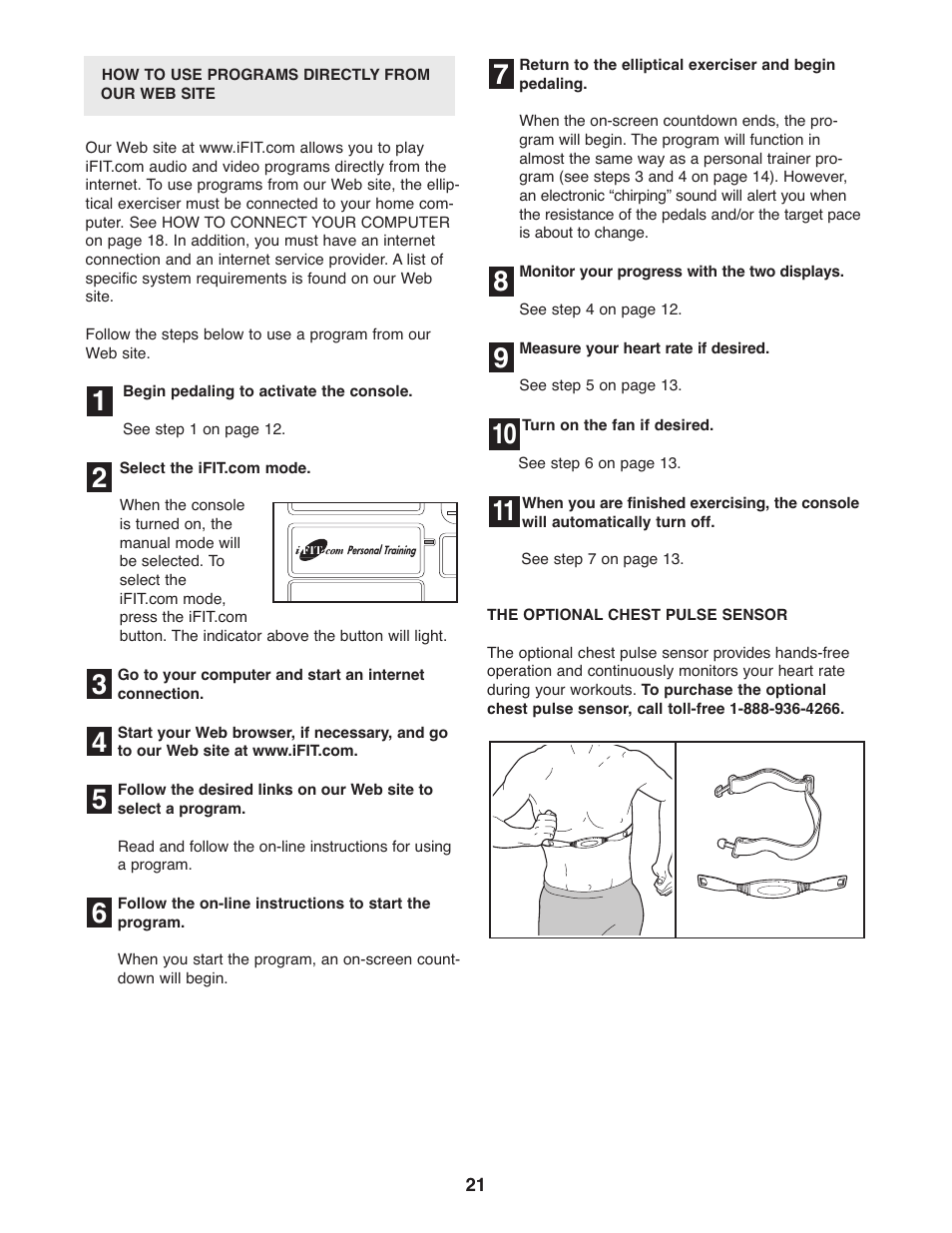 Reebok Fitness RL 525 RBCCEL79021 User Manual | Page 21 / 28