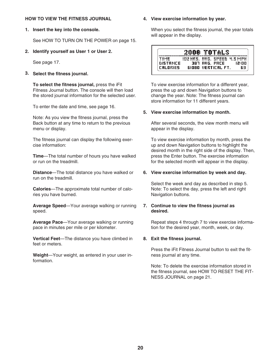 Reebok Fitness 8000 ES RBTL69908.0 User Manual | Page 20 / 36