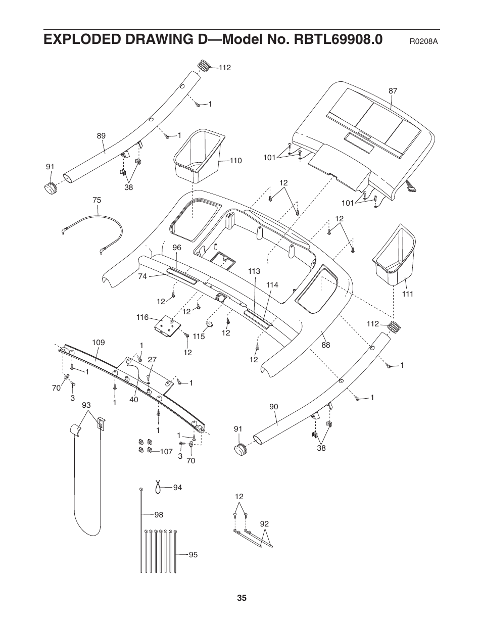 Reebok Fitness 8000 ES RBTL69908.0 User Manual | Page 35 / 36