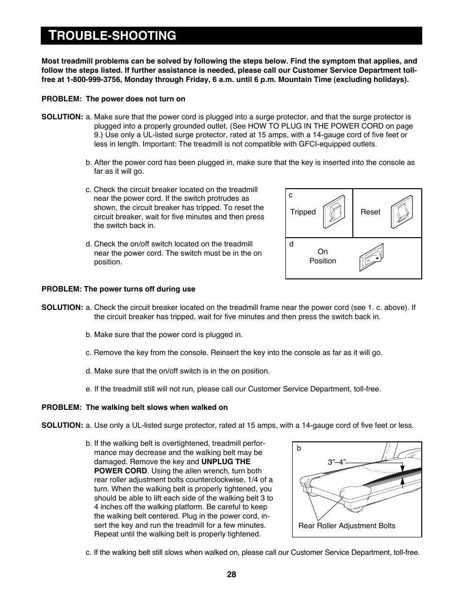 Rouble-shooting | Reebok Fitness ACD 4 User Manual | Page 28 / 38