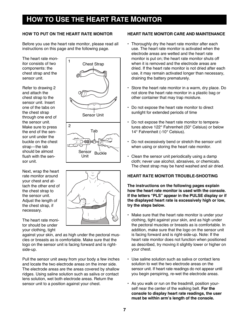 Ow to, Se the, Eart | Onitor | Reebok Fitness ACD 4 User Manual | Page 7 / 38