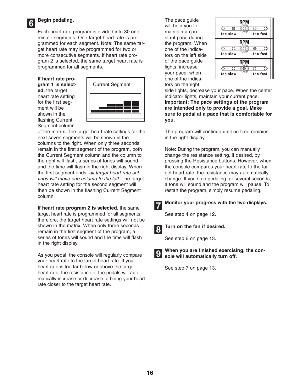 Reebok Fitness elliptical exerciser RBEL59040 User Manual | Page 16 / 28