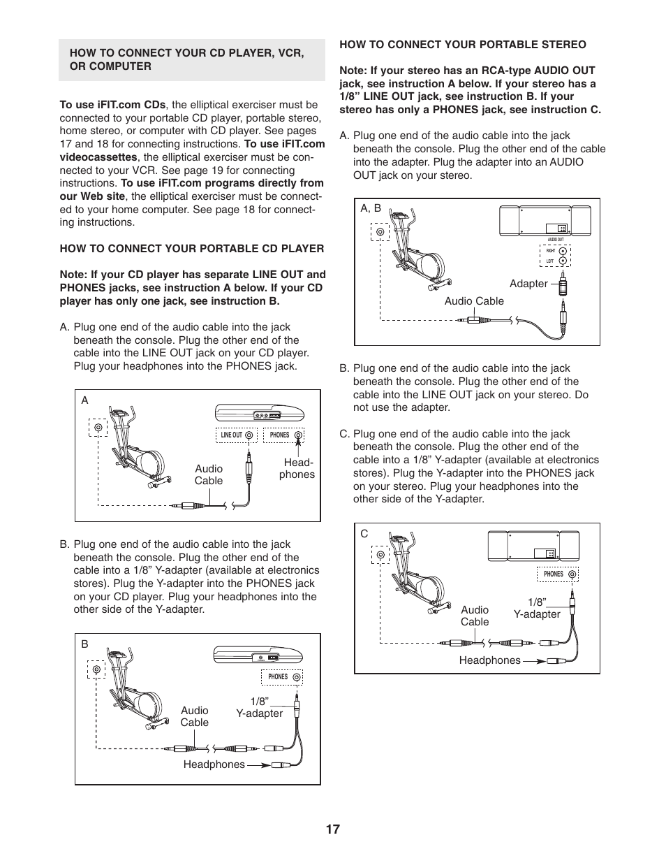 Reebok Fitness elliptical exerciser RBEL59040 User Manual | Page 17 / 28