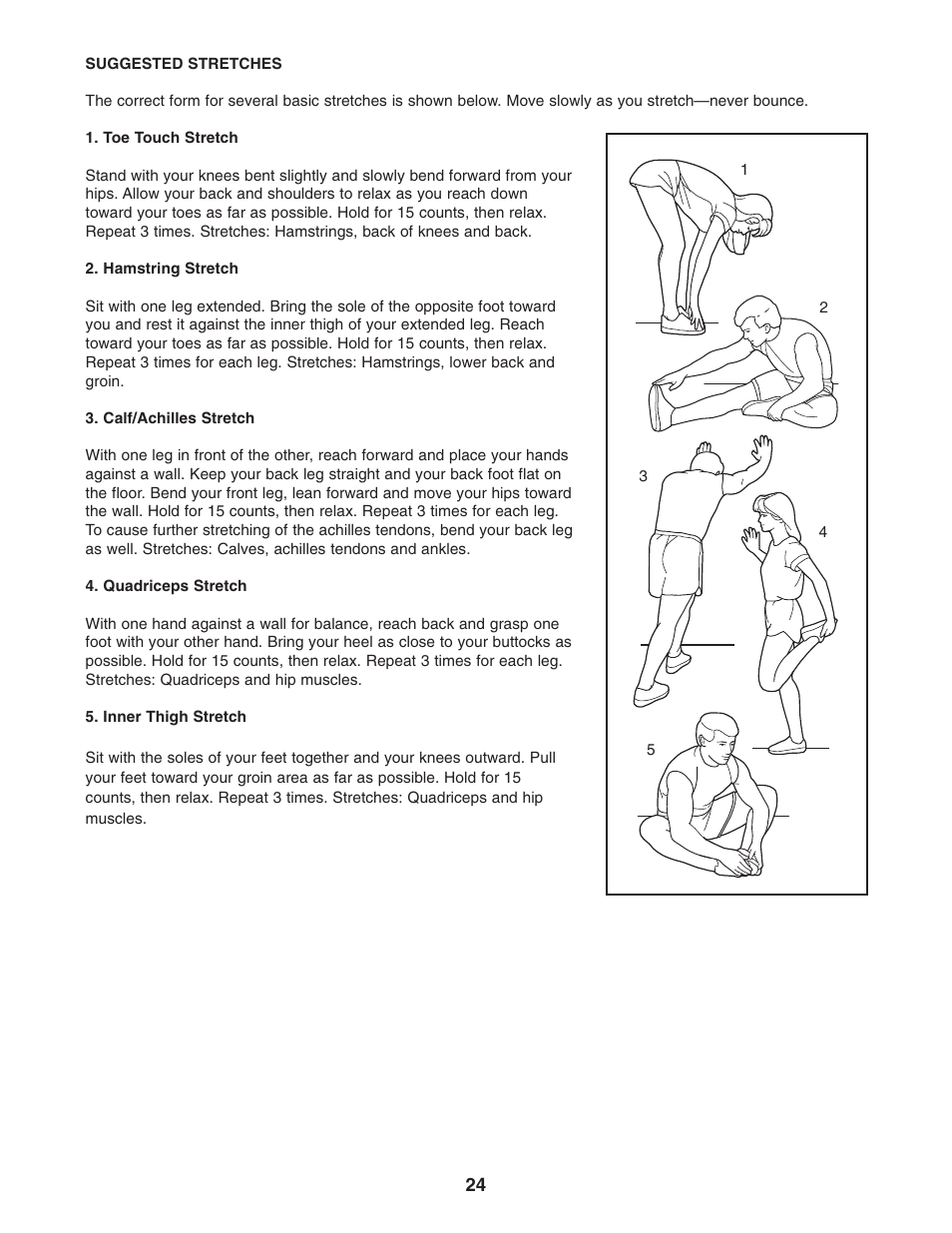 Reebok Fitness elliptical exerciser RBEL59040 User Manual | Page 24 / 28