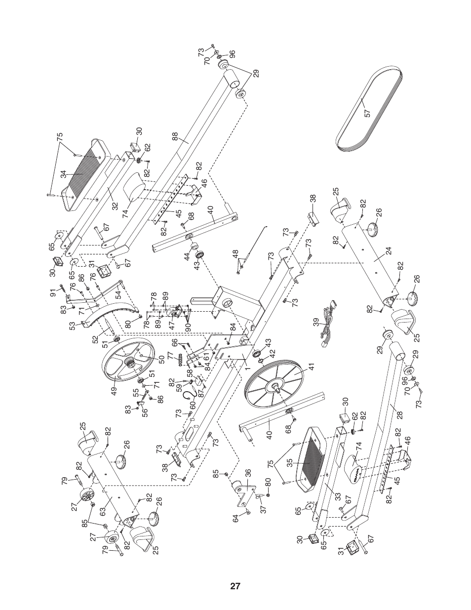 Reebok Fitness elliptical exerciser RBEL59040 User Manual | Page 27 / 28
