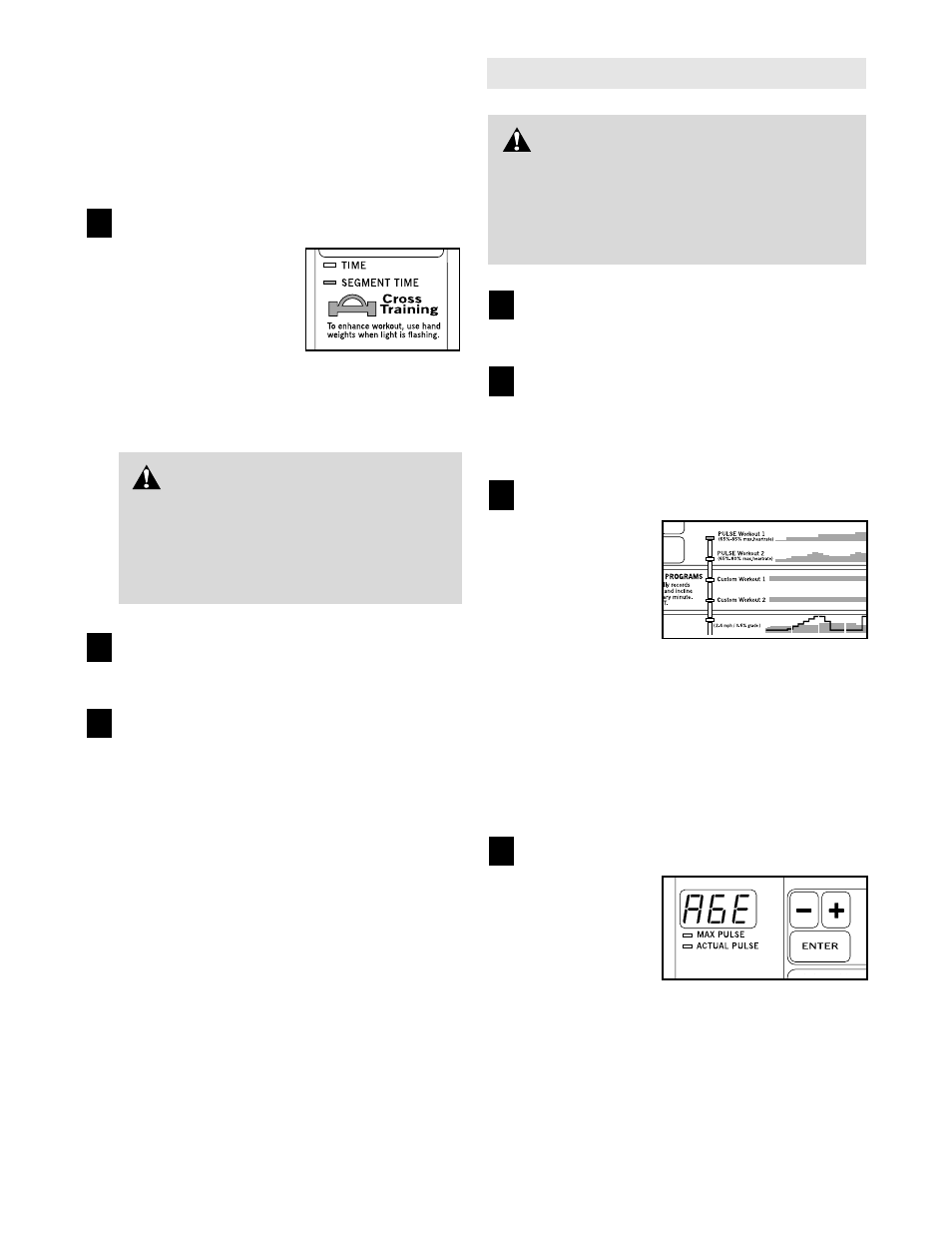 Warning | Reebok Fitness RX 4000 RBTL18910 User Manual | Page 14 / 34