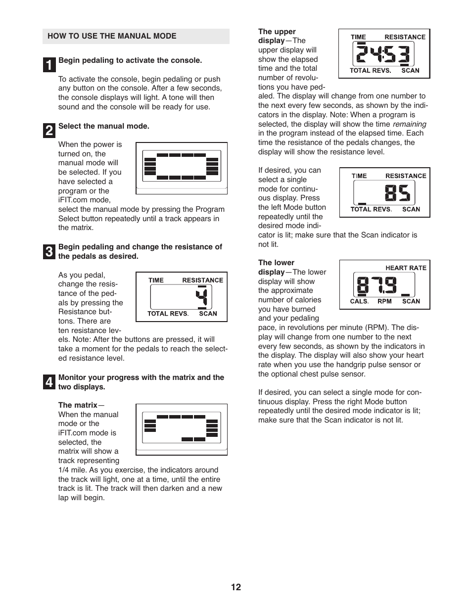 Reebok Fitness RL 545 elliptical exerciser RBCCEL5906.0 User Manual | Page 12 / 28