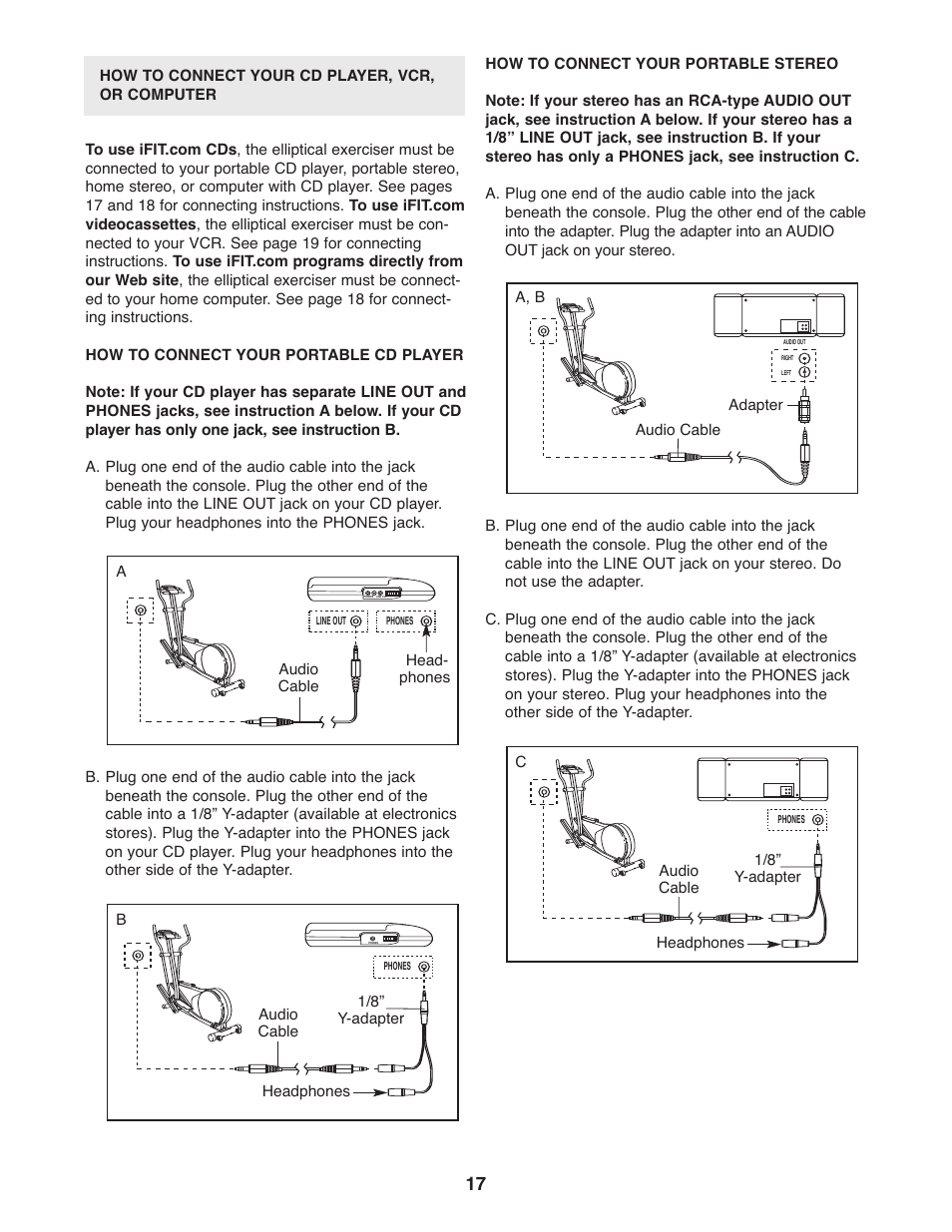 Ba c | Reebok Fitness RL 545 elliptical exerciser RBCCEL5906.0 User Manual | Page 17 / 28