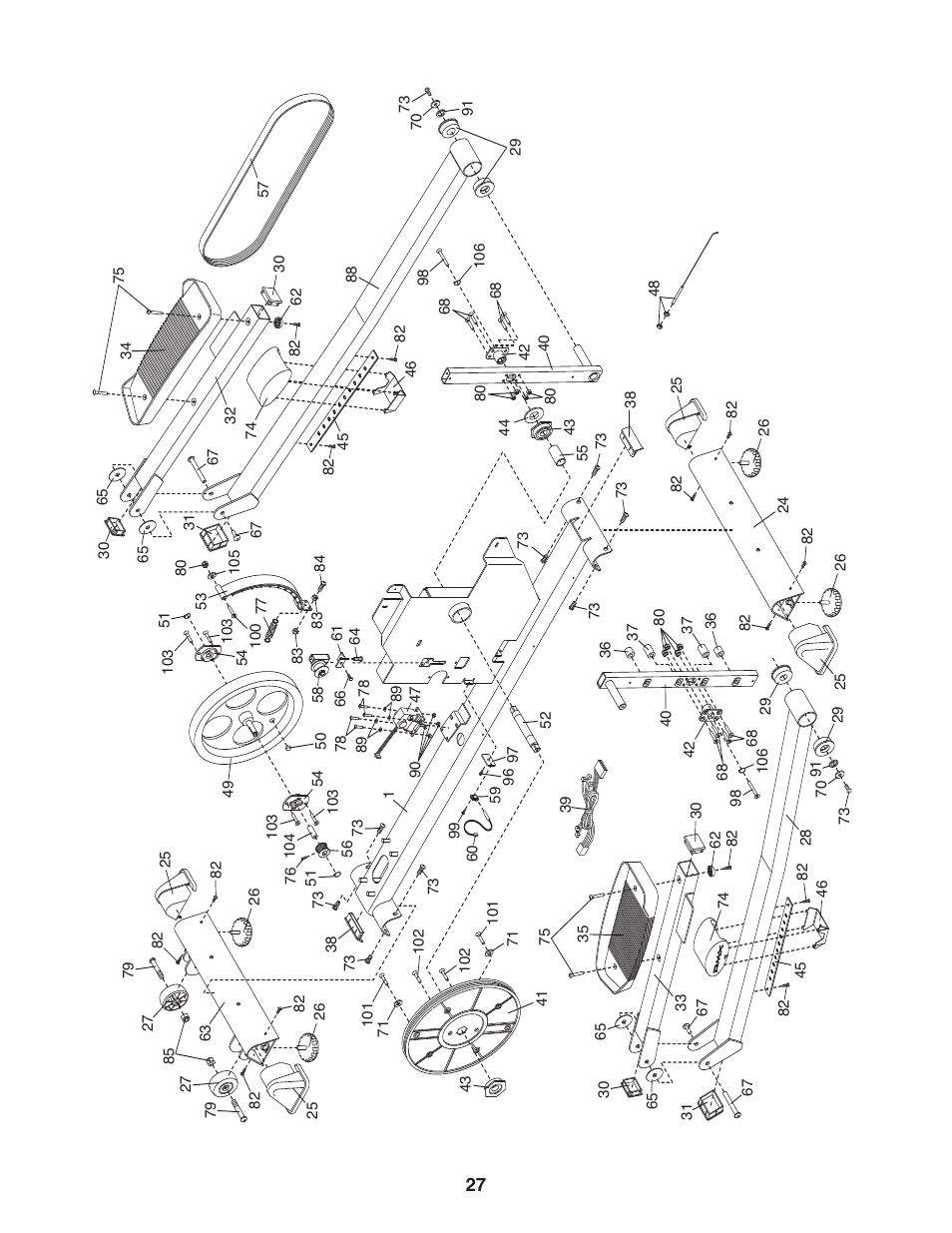 Reebok Fitness RL 545 elliptical exerciser RBCCEL5906.0 User Manual | Page 27 / 28