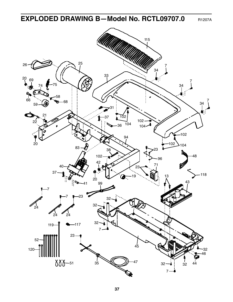 Reebok Fitness VISTA 9700 RCTL09707.0 User Manual | Page 37 / 40